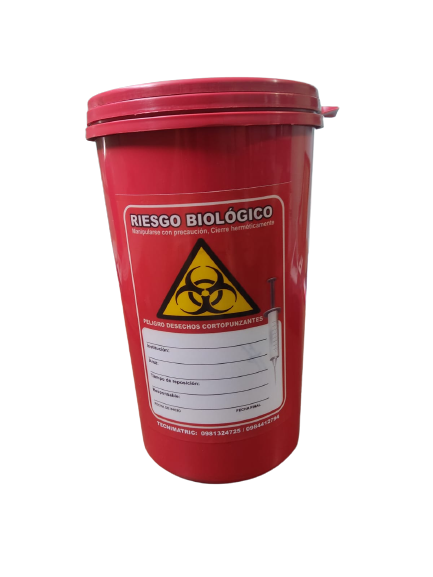 Contenedor redondo para desechos cortopunzantes 3 Litros (3)